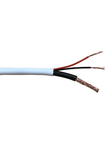 CABLE COAXIAL COMBI DE RG-59+2 X 0,81 ROLLO DE 100 MTS. COLOR BLANCO DEMES OEM DEM-570