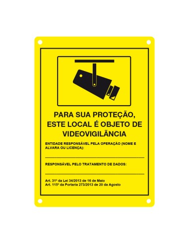 PLACA DE CCTV EN PORTUGUÉS    BY DEMES DEM-281P