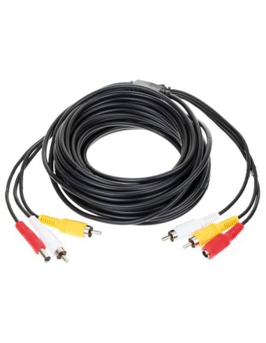 CABLE COAXIAL ALARGADOR PARA SEÑALES DE VÍDEO, AUDIO Y ALIMENTACIÓN. 10 METROS. DEMES OEM DEM-1052