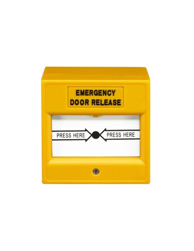 PULSADOR DE EXTINCIÓN AMARILLO REINICIABLE ADECUADO PARA PUERTAS DE SALIDA DE EMERGENCIA. BY DEMES CONAC-705