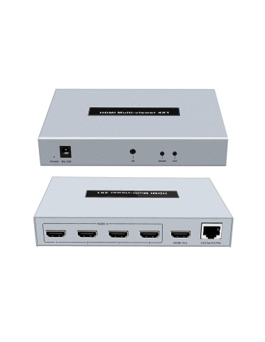 MULTIPLEXOR DE 4 CANALES DE VÍDEO Y AUDIO HD. 4 ENTRADAS HDMI A 1 SALIDA HDMI. SOPORTA VISUALIZACIÓN A PANTALLA COMPLETA DE VÍDE