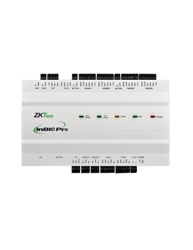 PANEL IP BIOMÉTRICO INBIO-260 PRO PARA CONTROL DE ACCESOS DE 2 PUERTAS Y 8 LECTORES. ZKTECO GL-INBIO-PRO260