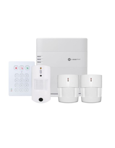 KIT VESTA COMPUESTO POR: 1X CENTRAL IP ETHERNET + 2G DE SEGURIDAD VESTA-046 (HSGW-G8-2G-F1-ZW) DE 160 ZONAS VÍA RADIO, GRADO 2.