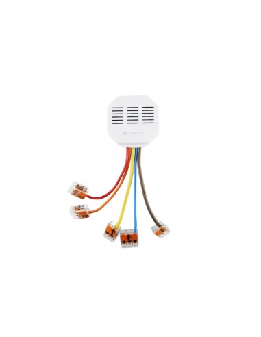 INTERRUPTOR DE RELÉ DE POTENCIA ZIGBEE. PERMITE CONTROLAR LUCES Y ELECTRODOMÉSTICOS DE FORMA REMOTA. CON CABLES TERMINALES INTEG