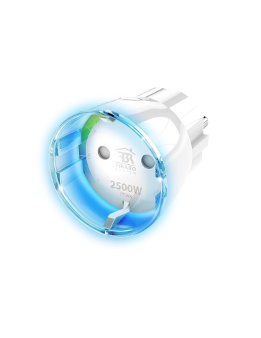 INTERRUPTOR DE RELÉ UNIVERSAL WALL-PLUG FIBARO COMPATIBLE CON Z-WAVE EN FORMA DE ADAPTADOR DE ENCHUFE. FUNCIONA CON CUALQUIER DI