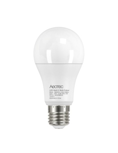 BOMBILLA LED AEOTEC BULB 6 MULTI-BLANCO (E27). TECNOLOGÍA Z-WAVE PLUS. CONVIERTE LA LUZ DE SU HOGAR EN INTELIGENTE. SE ADAPTA A