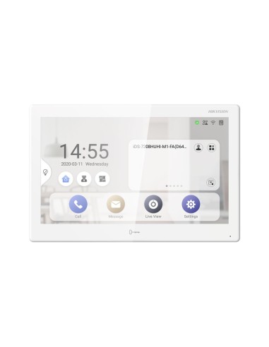 MONITOR IP HIKVISION DE INTERIOR. PANTALLA TÁCTIL DE 10,1 PULGADAS CON RESOLUCIÓN 1024X600. ADMITE LA INSTALACIÓN DE APLICACIONE