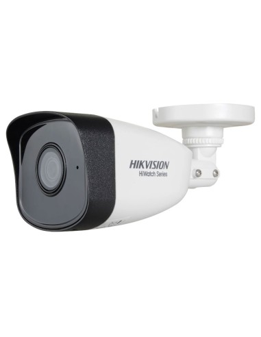 CÁMARA IP HIWATCHT DE HIKVISION®. 8MP@12IPS, H.265+/H.265. ICR, 0,01 LUX, SMART IR 30M. ÓPTICA FIJA DE 2,8 MM. D-WDR, 3D-DNR. RJ