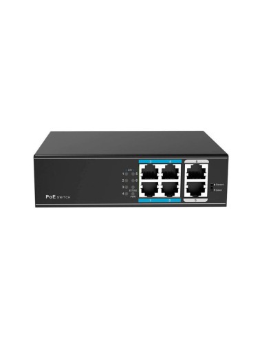 SWITCH POE DE 4 PUERTOS. 2 PUERTOS UPLINK GIGABIT IDTK BY CRITICAL IDTK-SW04