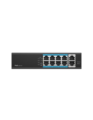 SWITCH POE DE 8 PUERTOS. 2 PUERTOS UPLINK GIGABIT IDTK BY CRITICAL IDTK-SW08