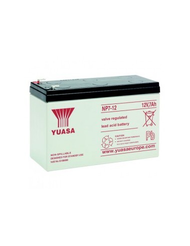 BATERIA DE 12V. CAPACIDAD 7AH. CONEXION POR TERMINAL FASTÓN YUASA DEM-923