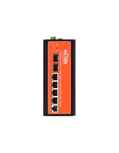 SWITCH POE GESTIONABLE L2 WI-TEK PARA ENERGÍA SOLAR. 4 PUERTOS POE 10/100/1000MBPS. 2 RANURAS SFP DE 1000MBPS. 1 PUERTO CONSOLA.