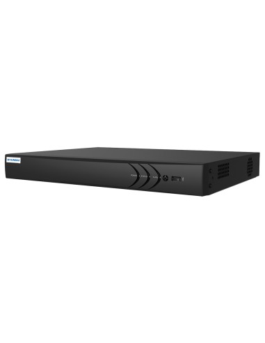 NVR IP HYUNDAI DE 16 CANALES. FORMATO H.265+. 160/80MBPS DE ENTRADA/SALIDA. SALIDAS HDMI (4K) Y VGA (1080P) SIMULTÁNEAS. DETECCI