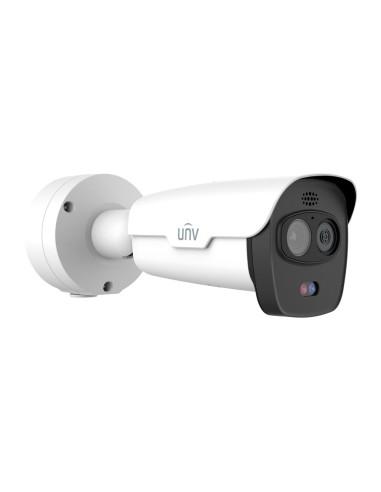 UNIVIEW DUAL IP THERMAL CAMERA - THERMAL: 256X192 | LENS 3.2MM - LENS: 4 MP| LENS 4MM - MICROPHONE , LOUDSPEAKER , ALARMS  - SI