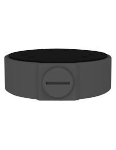 CAJA DE CONEXIONES - PARA CÁMARAS DOMO - APTO PARA USO EXTERIOR - INSTALACIÓN EN TECHO O PARED - PASADOR DE CABLES - COLOR NEGRO