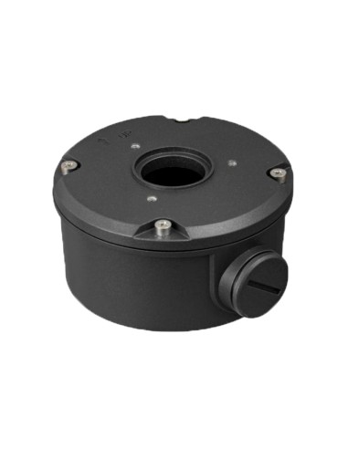 CAJA DE CONEXIONES - PARA CÁMARAS BULLET - APTO PARA USO EXTERIOR - INSTALACIÓN EN TECHO O PARED - COLOR NEGRO | 55 MM (AL) X 98