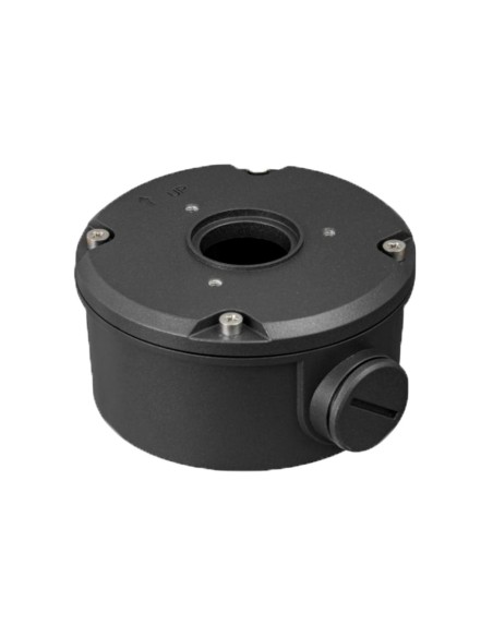 CAJA DE CONEXIONES - PARA CÁMARAS BULLET - APTO PARA USO EXTERIOR - INSTALACIÓN EN TECHO O PARED - COLOR NEGRO | 55 MM (AL) X 98
