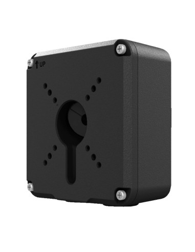 CAJA DE CONEXIONES - PARA CÁMARAS BULLET - APTO PARA USO EXTERIOR - INSTALACIÓN EN TECHO O PARED - COLOR NEGRO | 55 MM (AL) X 12