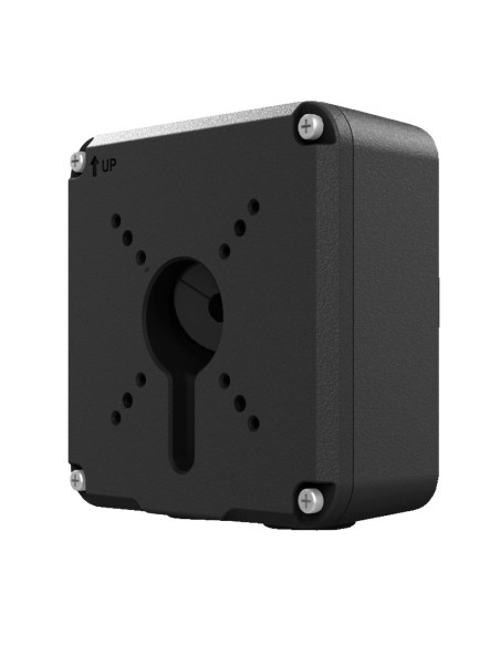 CAJA DE CONEXIONES - PARA CÁMARAS BULLET - APTO PARA USO EXTERIOR - INSTALACIÓN EN TECHO O PARED - COLOR NEGRO | 55 MM (AL) X 12