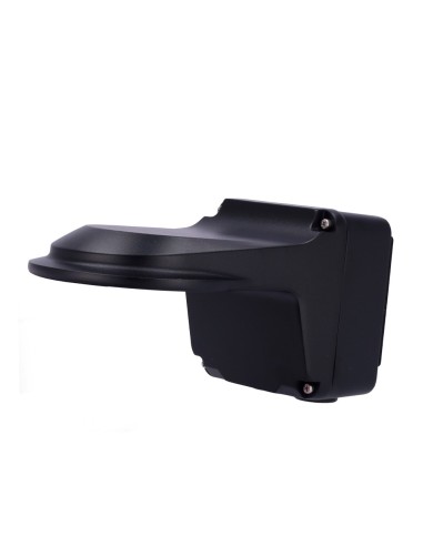 SOPORTE DE PARED - CAJA DE CONEXIONES - APTO PARA USO EN EXTERIOR - COLOR NEGRO - COMPATIBLE CON UNIVIEW - PASADOR DE CABLES