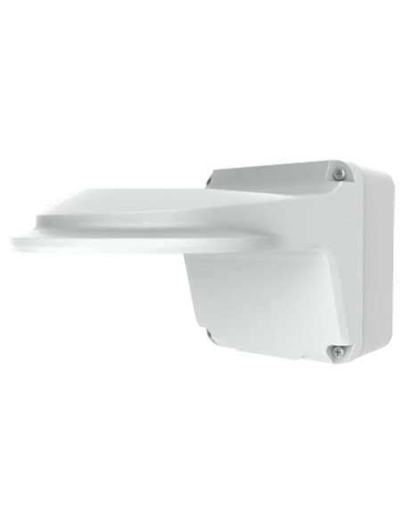 SOPORTE DE PARED - PARA CÁMARAS DOMO - CAJA DE CONEXIONES - APTO PARA USO EN EXTERIOR - COLOR BLANCO | 125(AL) X 125(AN) X 252.5