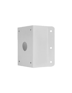 SOPORTE DE ESQUINA - PARA CÁMARAS MOTORIZADAS UNIVIEW - APTO PARA USO EN EXTERIOR - PASADOR DE CABLES - COLOR BLANCO - 215 MM (A
