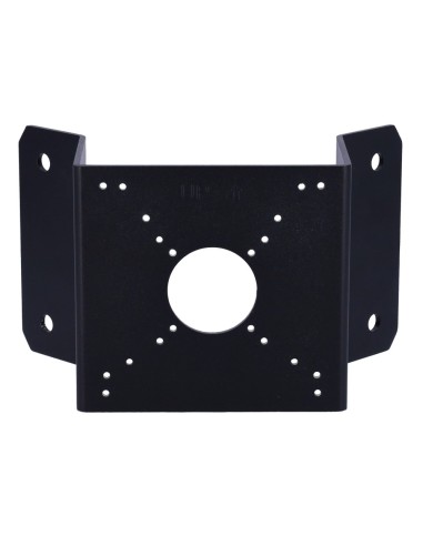 SOPORTE DE ESQUINA - PARA CÁMARAS BULLET Y DOMO - APTO PARA USO EN EXTERIOR - COLOR NEGRO - PASADOR DE CABLES - 116 MM (AL) X 12
