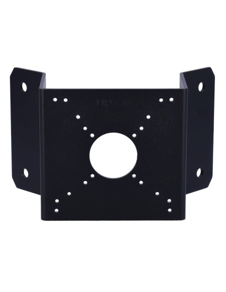 SOPORTE DE ESQUINA - PARA CÁMARAS BULLET Y DOMO - APTO PARA USO EN EXTERIOR - COLOR NEGRO - PASADOR DE CABLES - 116 MM (AL) X 12