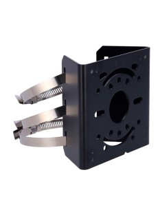 SOPORTE PARA MÁSTILES - PARA CÁMARAS DOMO - APTO PARA USO EXTERIOR - RANGO DIÁMETRO 67~127 MM - COLOR NEGRO | 136 (AL) X 127 (AN