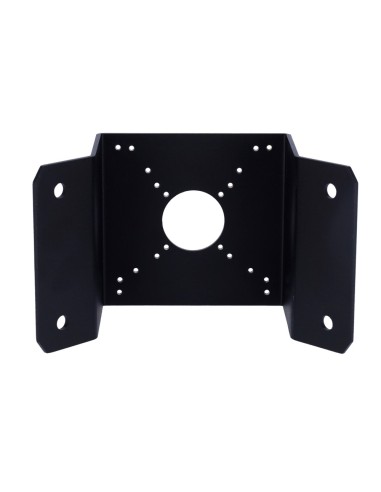 SOPORTE DE ESQUINA - PARA CÁMARAS BULLET Y DOMO - APTO PARA USO EN EXTERIOR - COLOR NEGRO - PASADOR DE CABLES - 116 MM (AL) X 12
