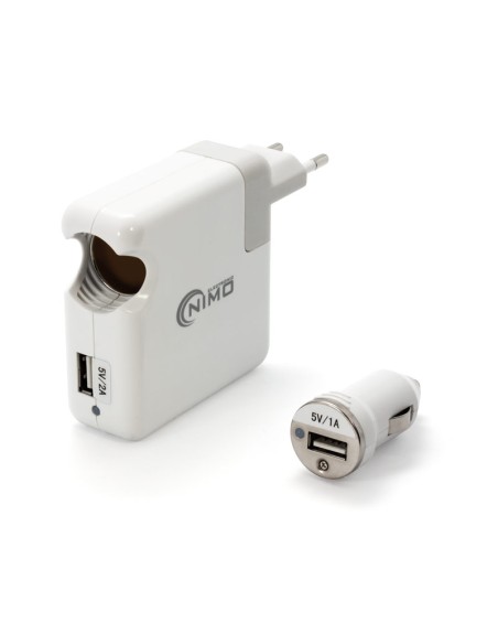 CARGADOR USB RED ELECTRICA + MECHERO 5V