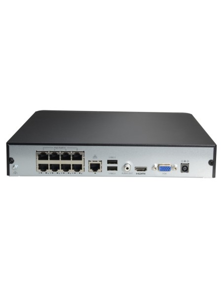 NVR FOR IP CAMERAS - EASY RANGE - 8 CH POE VIDEO / ULTRA COMPRESSION 265 - MAXIMUM RESOLUTION 8 MPX - SUPPORTS SMART FEATURES -