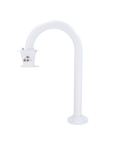 SOPORTE DE PARED - PARA DOMOS MOTORIZADAS - APTO PARA USO EN EXTERIOR Y INTERIOR - COLOR BLANCO - PASADOR DE CABLES - 539 MM (AL