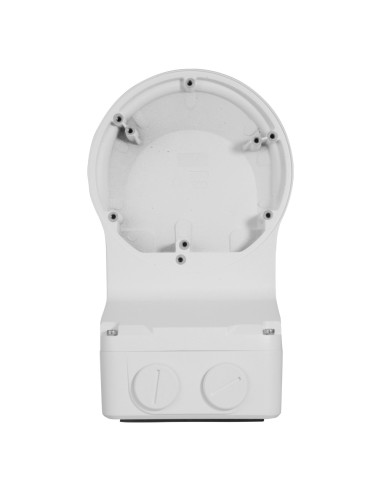 SOPORTE DE PARED - PARA CÁMARAS DOMO - CAJA DE CONEXIONES - APTO PARA USO EN EXTERIOR - COLOR BLANCO | 125(AL) X 125(AN) X 252.5