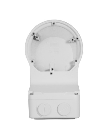 SOPORTE DE PARED - PARA CÁMARAS DOMO - CAJA DE CONEXIONES - APTO PARA USO EN EXTERIOR - COLOR BLANCO | 125(AL) X 125(AN) X 252.5