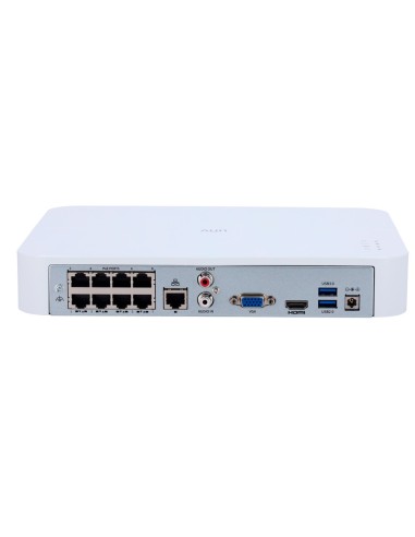GAMA PRIME - GRABADOR NVR PARA CÁMARAS IP - 8 CH VÍDEO / 8 CH POE - RESOLUCIÓN MÁXIMA 16 MPX - ANCHO DE BANDA 80 MBPS - ADMITE F