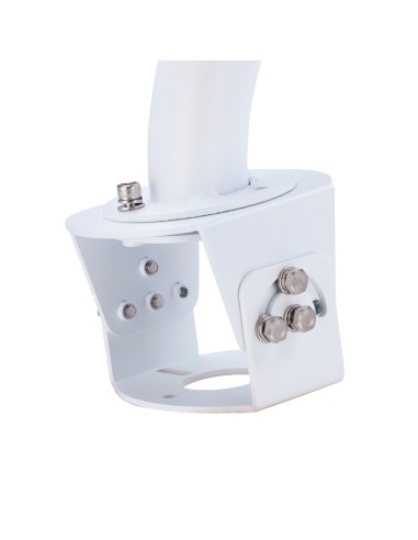 SOPORTE DE PARED - PARA DOMOS MOTORIZADAS - APTO PARA USO EN EXTERIOR Y INTERIOR - COLOR BLANCO - PASADOR DE CABLES - 539 MM (AL