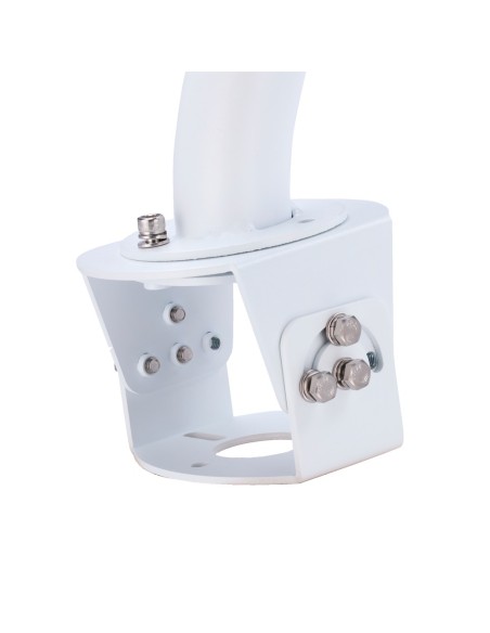 SOPORTE DE PARED - PARA DOMOS MOTORIZADAS - APTO PARA USO EN EXTERIOR Y INTERIOR - COLOR BLANCO - PASADOR DE CABLES - 539 MM (AL