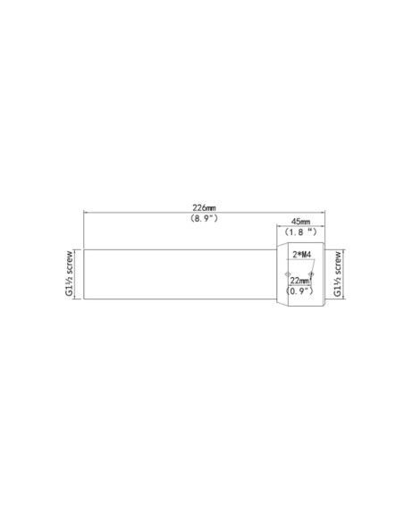 SOPORTE DE TECHO - PARA CÁMARAS DOMO - ALTURA 200 MM | 59  (Ø) MM - APTO PARA USO EN INTERIOR Y INTERIOR - COLOR BLANCO - FABRIC
