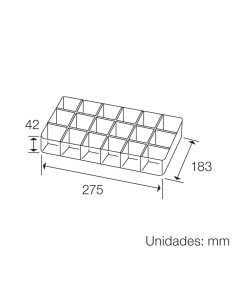 CAJA CLASIFICADORA CON 18 DEPARTAMENTOS