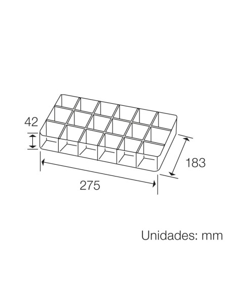 CAJA CLASIFICADORA CON 18 DEPARTAMENTOS CM058