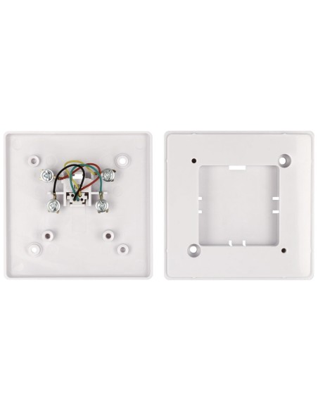 ROSETA MURAL CON SALIDA FRONTAL RJ11, BL