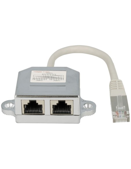 ADAPTADOR RJ45 DE 1 MACHO A 2 HEMBRAS CON070
