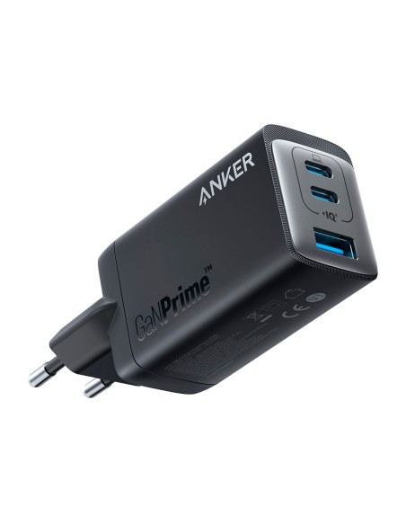 ANKER - CARGADOR USB - POTENCIA 65W | CON TECNOLOGÍA GANPRIME - CARGA RÁPIDA  - SALIDAS 1X USB-A, 2X USB-C - COLOR NEGRO