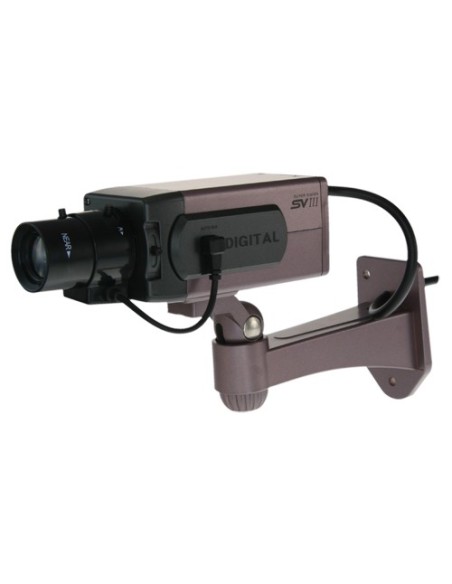 CÁMARA SIMULADA NO OPERATIVA NIVIAN - TIPO FULL BODY CON LENTE - SOPORTE INCLUIDO - LED ROJO PARPADEANTE - DISEÑO APTO PARA INTE