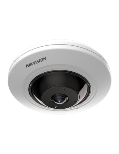 HIKVISION - CÁMARA IP FISHEYE 5 MPX (2560×1920) - LENTE 1.05 MM FISHEYE - IR LEDS ALCANCE 8 M - 14 MODOS DE VISUALIZACIÓN - APTA