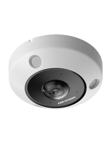 HIKVISION - CÁMARA IP FISHEYE 6 MPX (2560×2560) - LENTE 1.16 MM FISHEYE - IR LEDS ALCANCE 15M | ALARMA | AUDIO | MICRÓFONO - CON