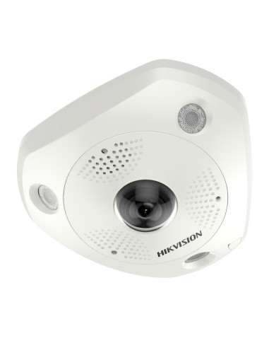 HIKVISION - CÁMARA IP FISHEYE 12 MPX (4000×3000) - LENTE 2 MM FISHEYE - IR LEDS ALCANCE 15 M - ALARMA | AUDIO | MICRÓFONO | PARA