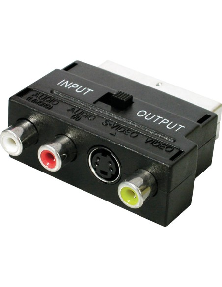 EURO MACHO A 3 RCA HEMBRA Y S-VIDEO HEMB