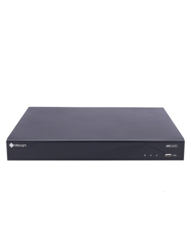 MILESIGHT GRABADOR NVR PARA CÁMARAS IP - 16 CH VÍDEO - RESOLUCIÓN MÁXIMA 8.0 MPX - ANCHO DE BANDA 80 MBPS - SALIDA HDMI 4K Y VGA